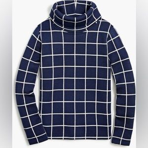 NWT jcrew Long-sleeve funnelneck pullover